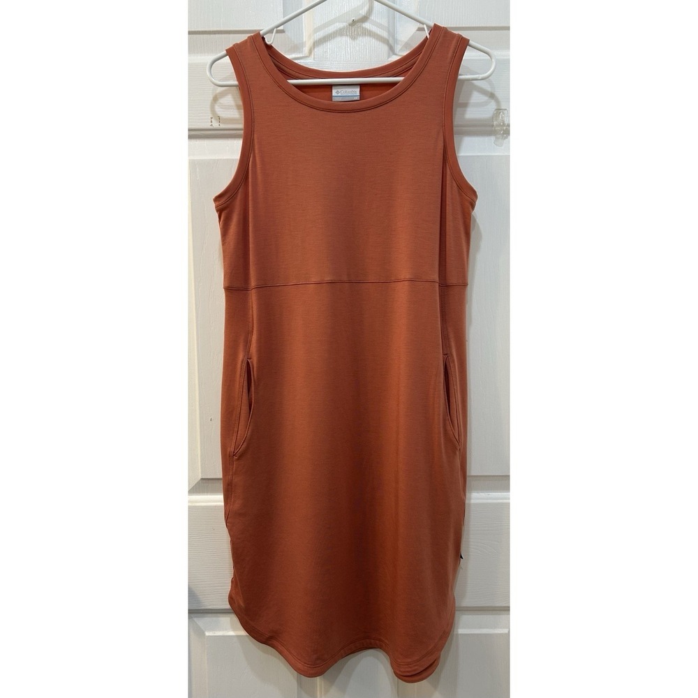 Columbia Orange Stretch Performance Lightweight Athleisure Dress Sz XS Outdoors